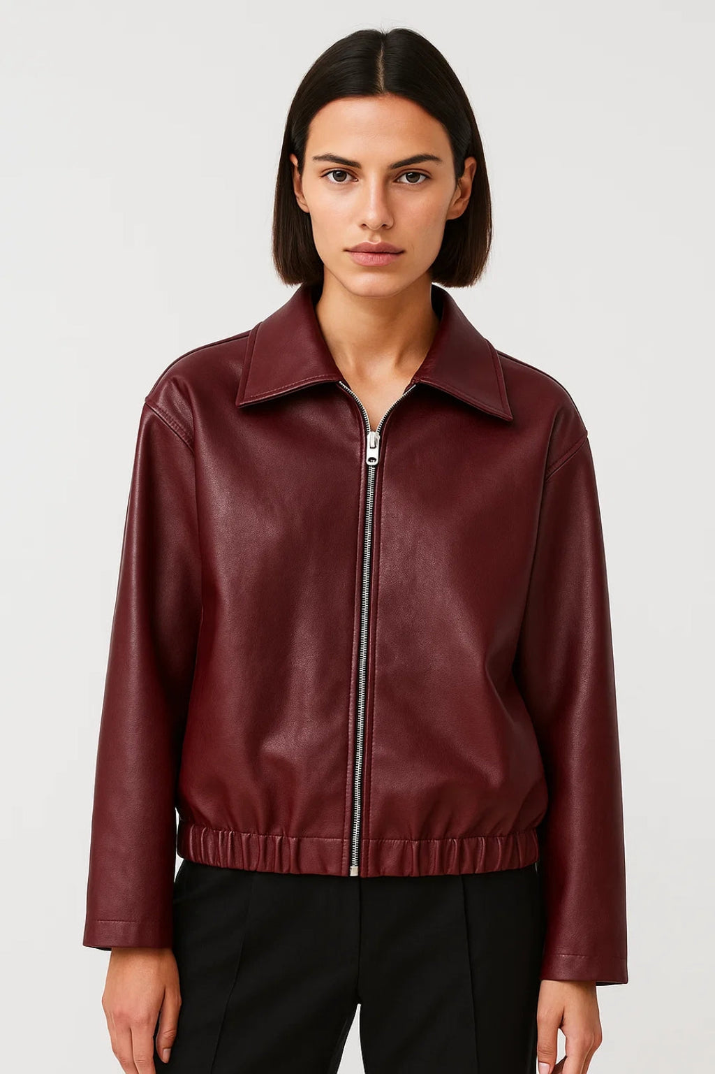 Elegante Kurze Jacke | Gerader Schnitt mit Reißverschluss für mühelosen Stil