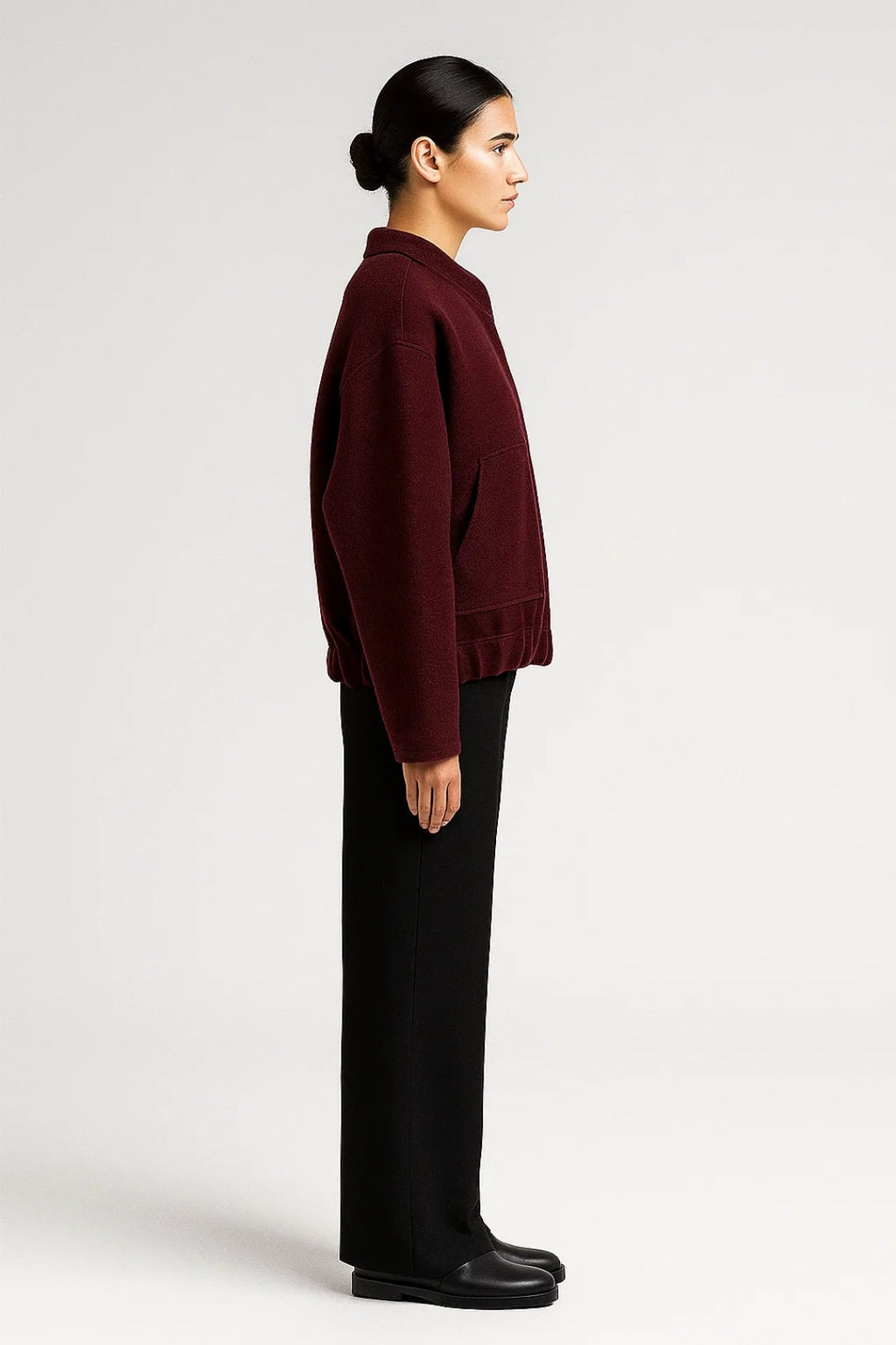 Kastige Stehkragenjacke – Gemütlicher Stil mit elastischem Saum