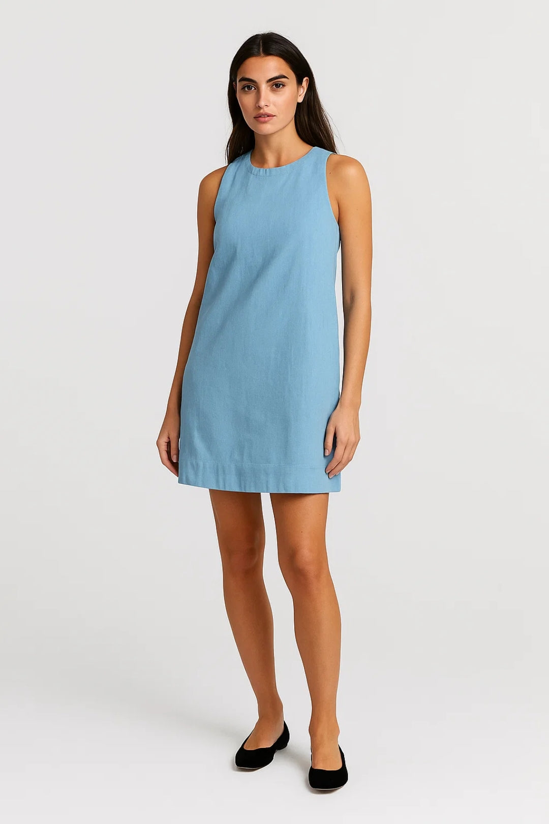 Ärmelloses Minikleid – Mühelos elegant mit Rundhalsausschnitt für jeden Tag