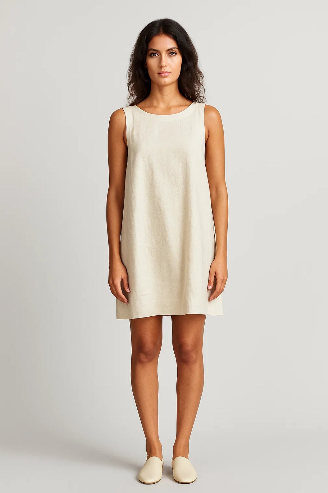 Ärmelloses Minikleid – Mühelos elegant mit Rundhalsausschnitt für jeden Tag