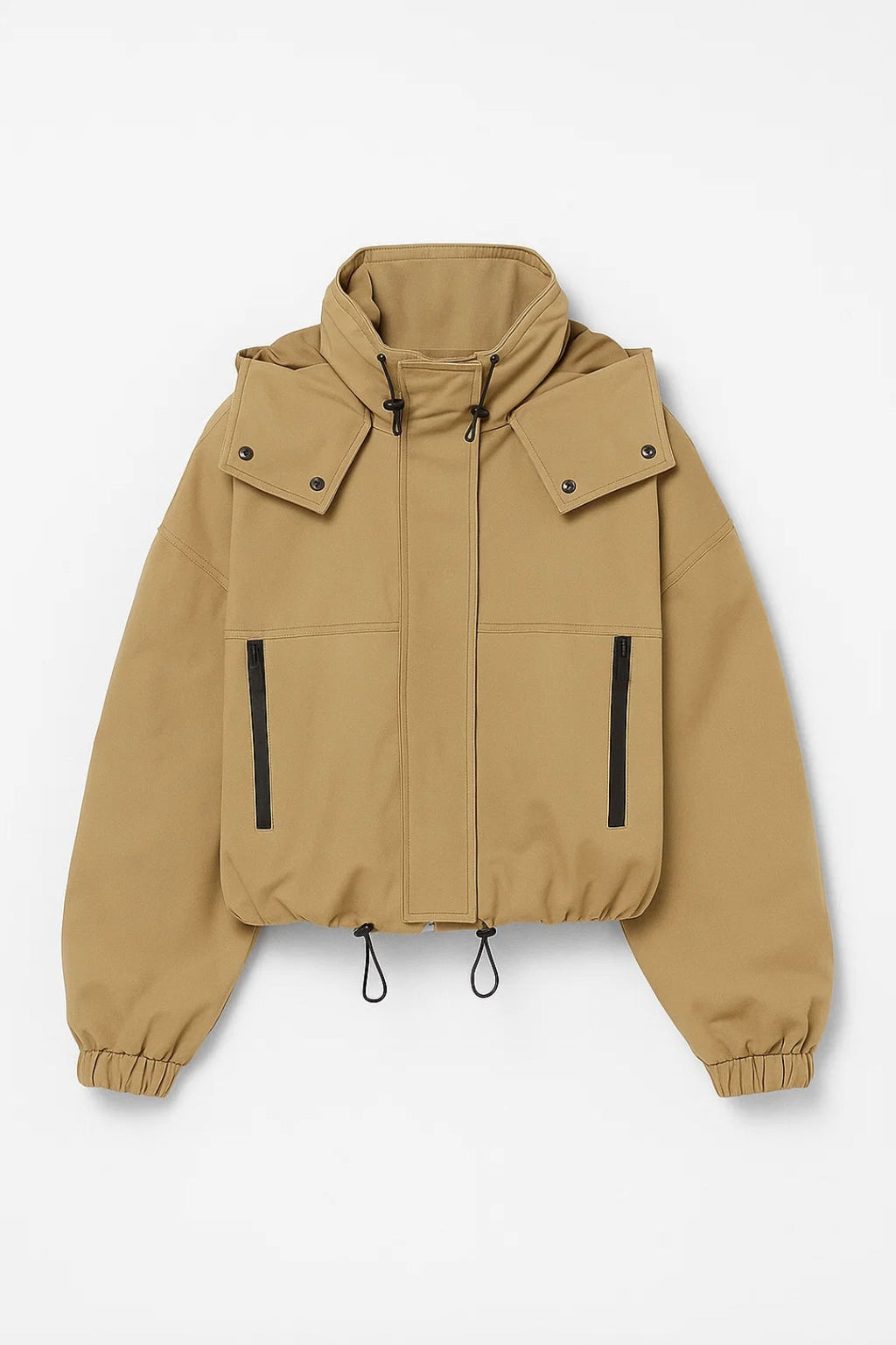 Moderne Damenjacke mit Kapuze – Praktischer Stil mit Kordelzug